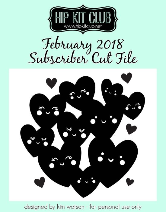 February 2018 - Kim Watson - Smoochy Face Heart - Cut Files