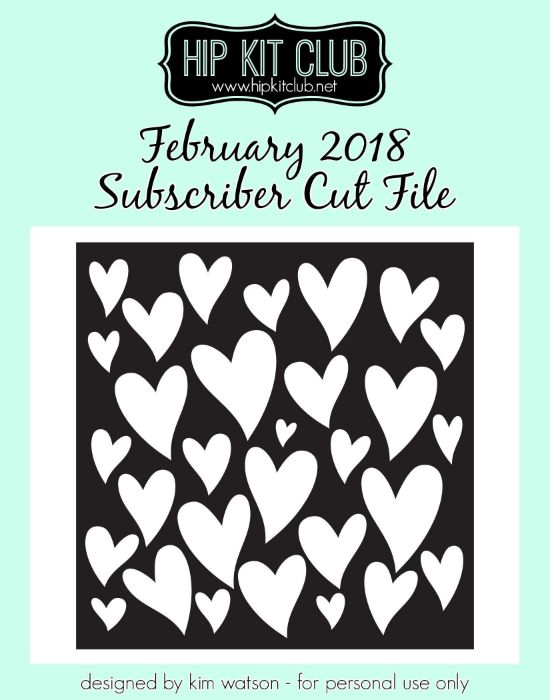 February 2018 - Kim Watson - Solid Heart Background - Cut Files 