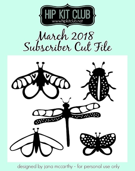 March 2018 - Jana McCarthy - Bugs - Cut Files