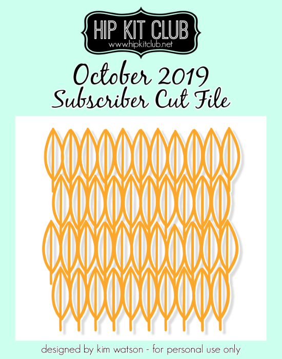 October 2019 - Kim Watson - Leaf Rows Background - Silhouette Cricut Cameo