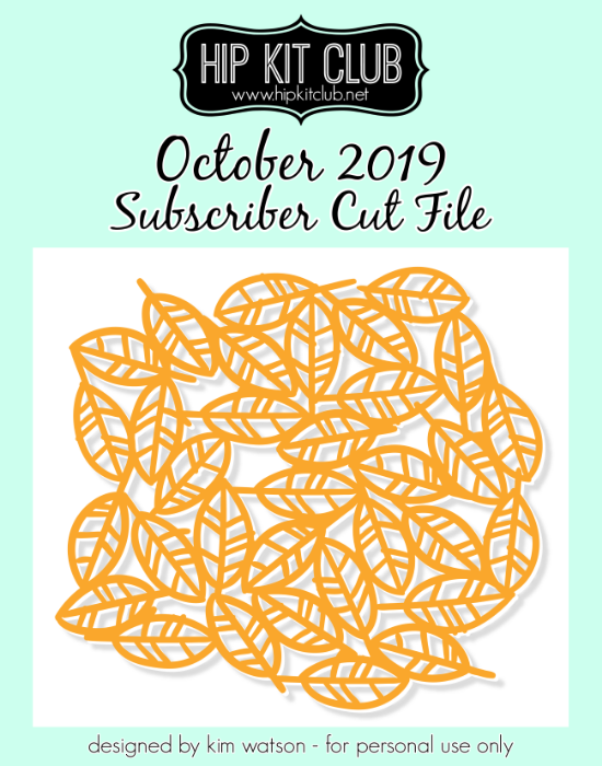October 2019 - Kim Watson - Scattered Leaf Background - Silhouette Cricut Cameo