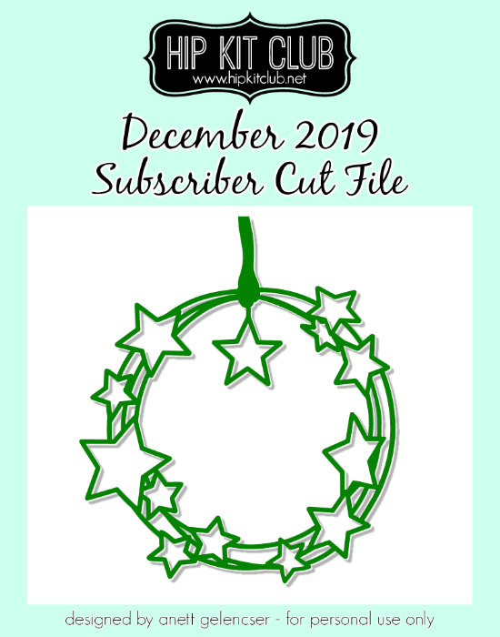 December 2019 - Anett Gelencser - Star Wreath - Silhouette Cricut Cameo