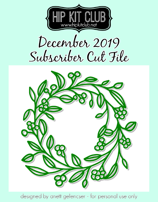 December 2019 - Anett Gelencser - Berry Wreath - Silhouette Cricut Cameo