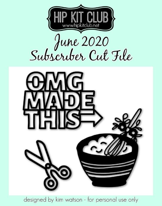 June 2020 - Kim Watson - OMG and Bowl  - Silhouette Cricut Cameo