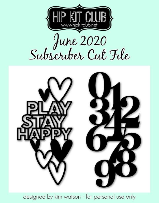 June 2020 - Kim Watson - Play Stay and Numbers  - Silhouette Cricut Cameo
