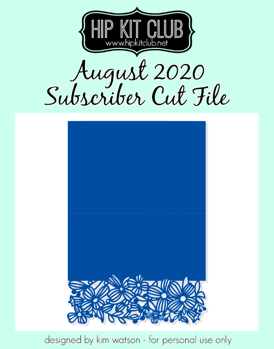 August 2020 - Kim Watson - Floral Card - Silhouette Cricut Cameo