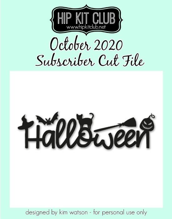 October 2020 - Kim Watson - Halloween - Silhouette Cricut Cameo