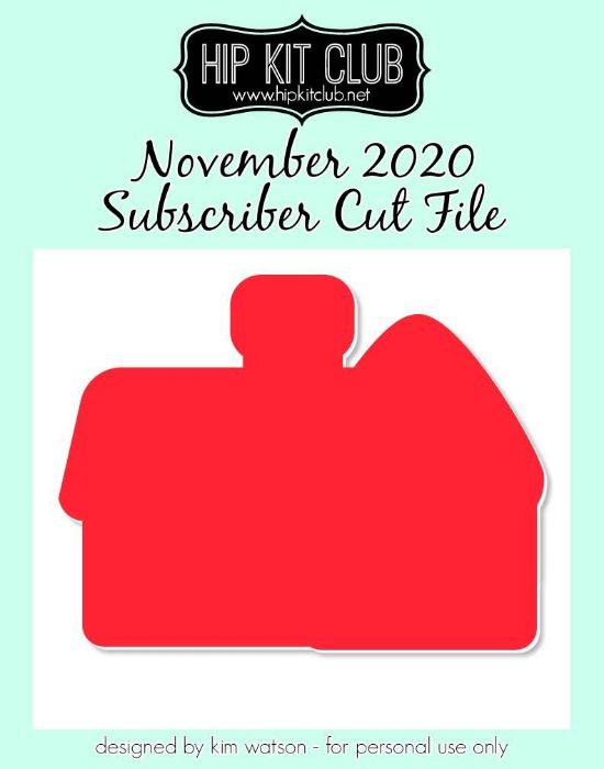 November 2020 - Kim Watson - Gingerbread House Background - Silhouette Cricut Cameo