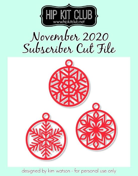 November 2020 - Kim Watson - Ornament Trio - Silhouette Cricut Cameo