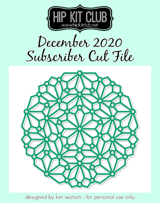 December 2020 - Kim Watson - Geo Snowflake - Silhouette Cricut Cameo
