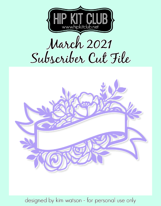 March 2021 - Kim Watson - Floral Ribbon - Silhouette Cricut Cameo