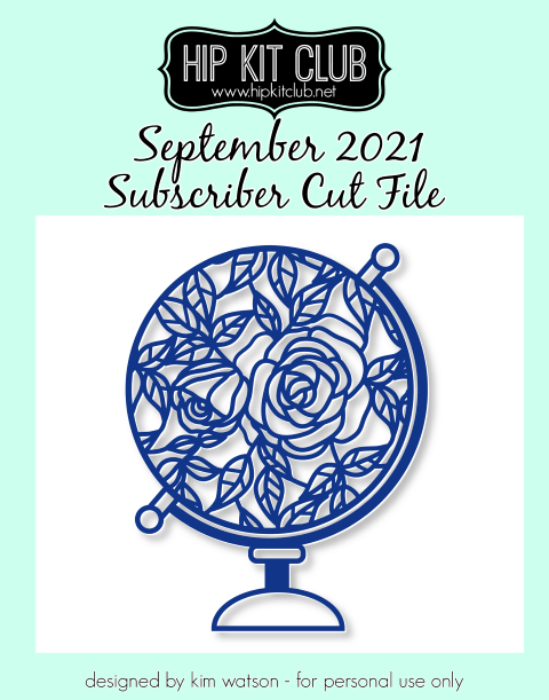 September 2021 - Kim Watson - Floral Globe - Silhouette Cricut Cameo