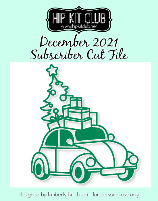 December 2021 - Kim Watson - Car With Xmas Tree - Silhouette Cricut Cameo