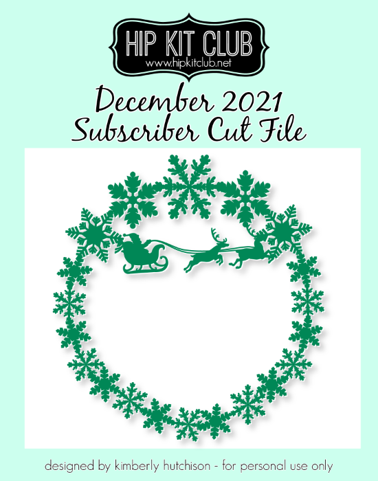 December 2021 - Kim Watson - Santa Wreath - Silhouette Cricut Cameo