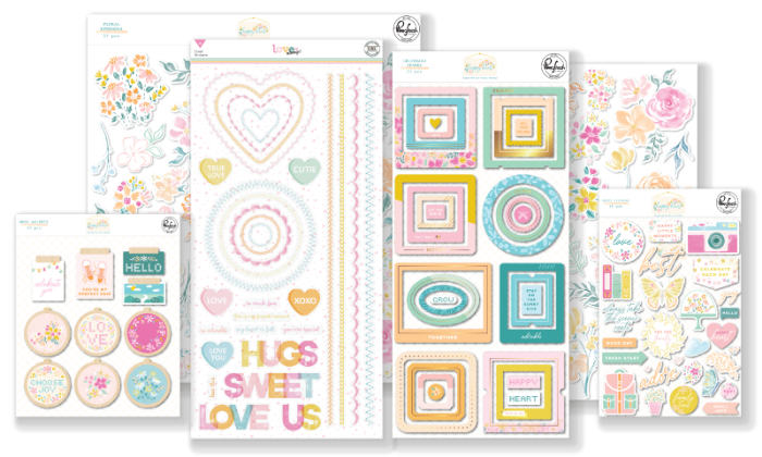 February 2022 Hip Kit Club Embellishment Scrapbook Kit