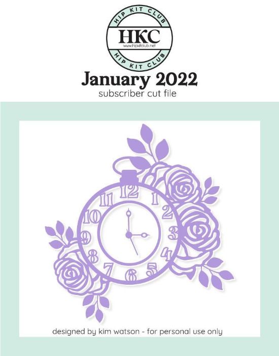 January 2022 - Kim Watson - Clock - Silhouette Cricut Cameo
