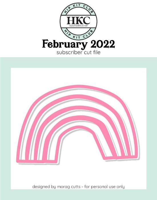 February 2022 - Morag Cutts - Rainbow - Silhouette Cricut Cameo