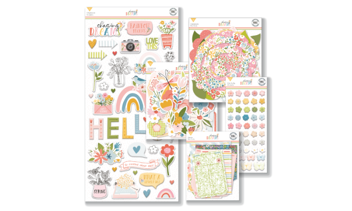 April 2022 Hip Kit Club Embellishment Scrapbook Kit