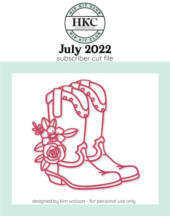 July 2022 - Kim Watson - Floral Boot - Silhouette Cricut Cameo