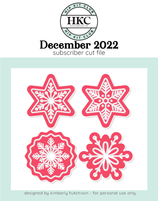 December 2022 - Kimberly Hutchison - Snowflake Cookies - Silhouette Cricut Cameo