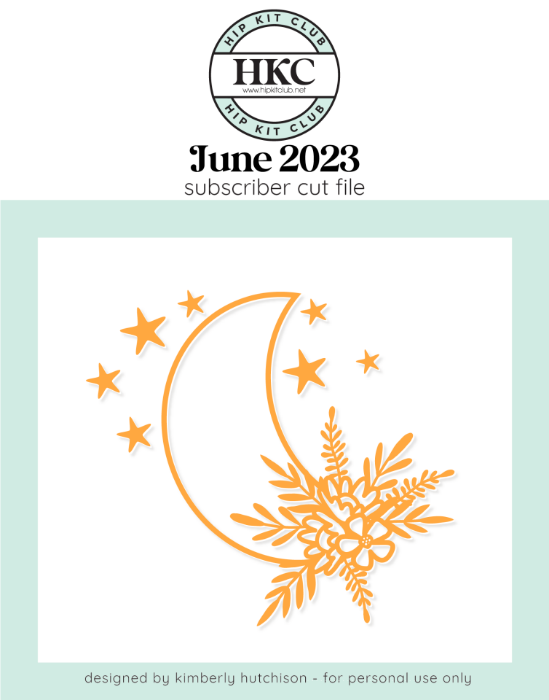 Picture of June 2023 - Floral Moon Cut File