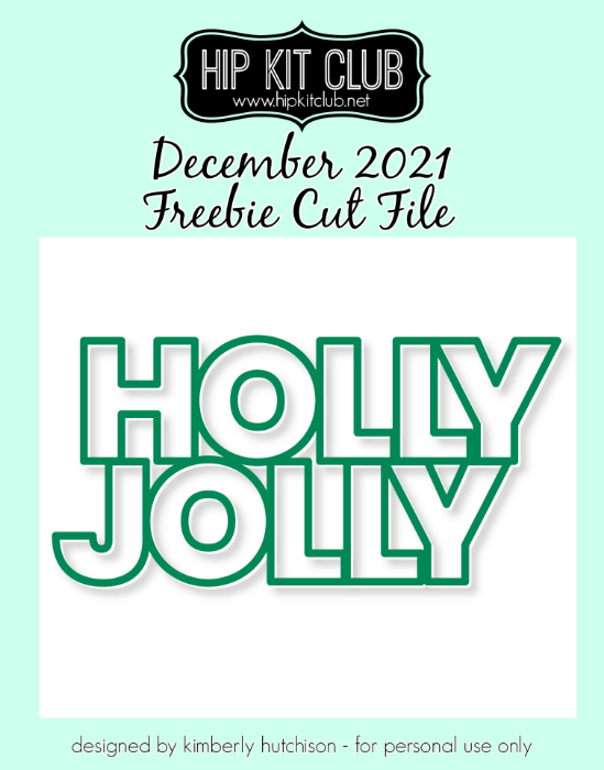 Picture of December 2021 Holly Jolly Cut File (Free when registered)   