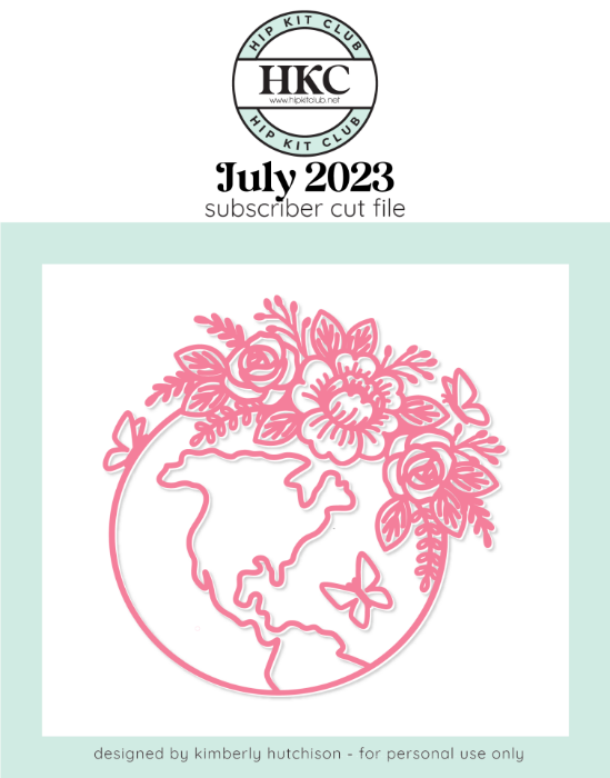 Picture of July 2023 Floral Globe Cut File   