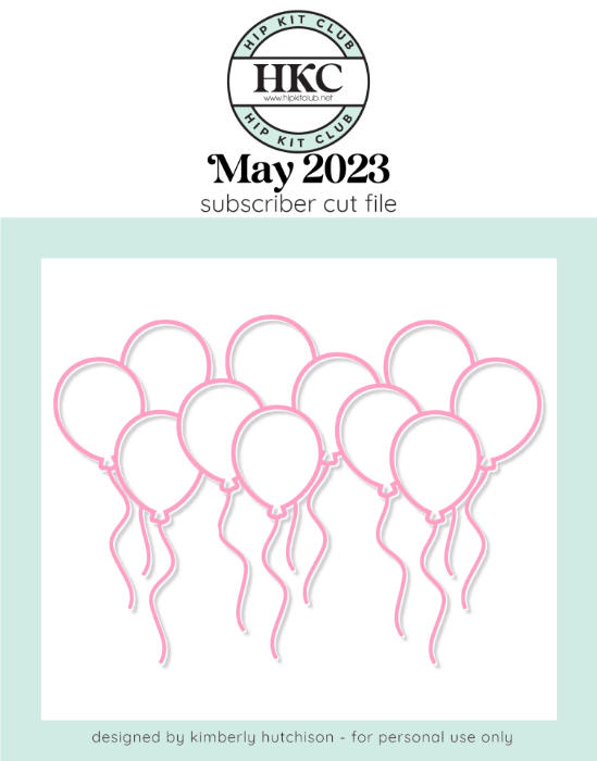 Picture of May 2023 - Balloons Cut File