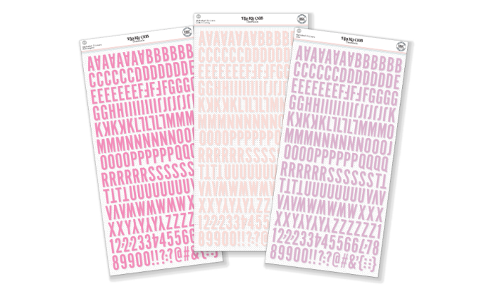 Picture of August 2023 Essentials Cardstock Mini Alphabet Stickers - Spring Colors