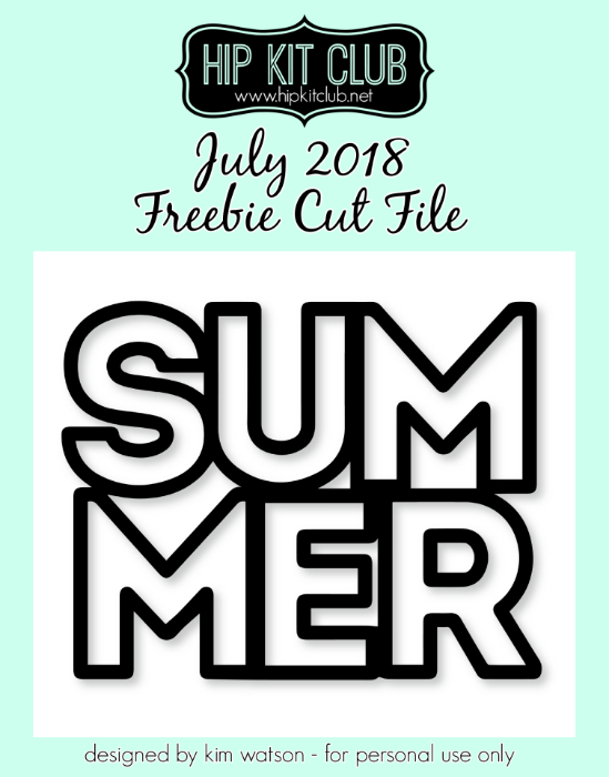 Picture of July 2018 - Summer Cut File (Free when registered) 