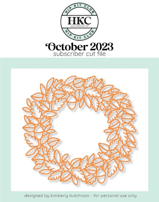 Picture of October 2023 Fall Wreath Cut File