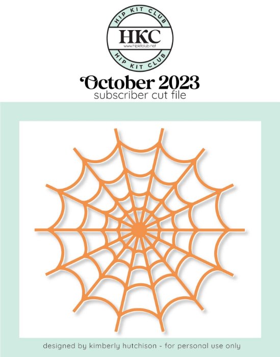 Picture of October 2023 Spider Web Cut File   