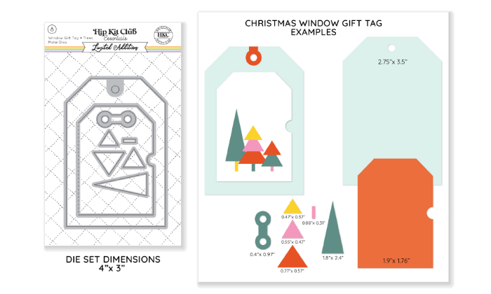 Picture of November 2023 Christmas Window Gift Tag Die Set