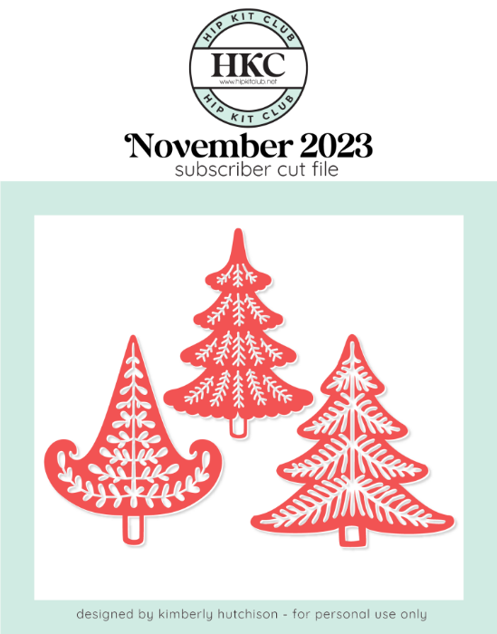 Scandanavian Christmas Trees Cut File