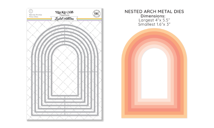 Introducing the January 2024 Nested Arch Metal Die Set featuring our exclusive The Good Life collection. 