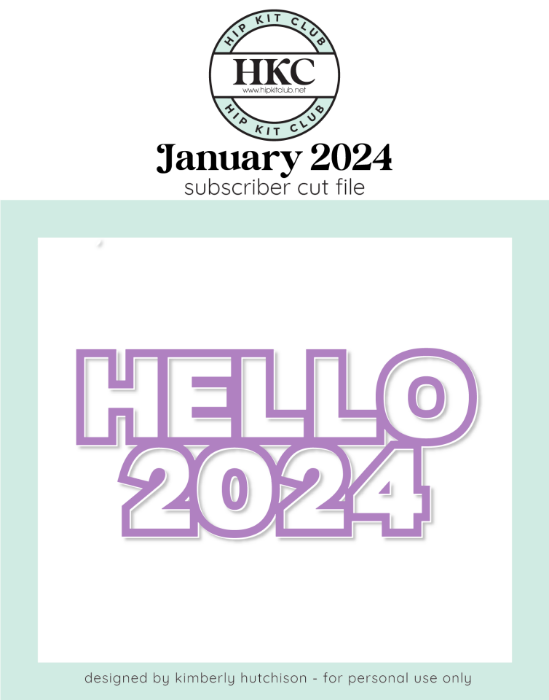 Hello 2024 Cut File