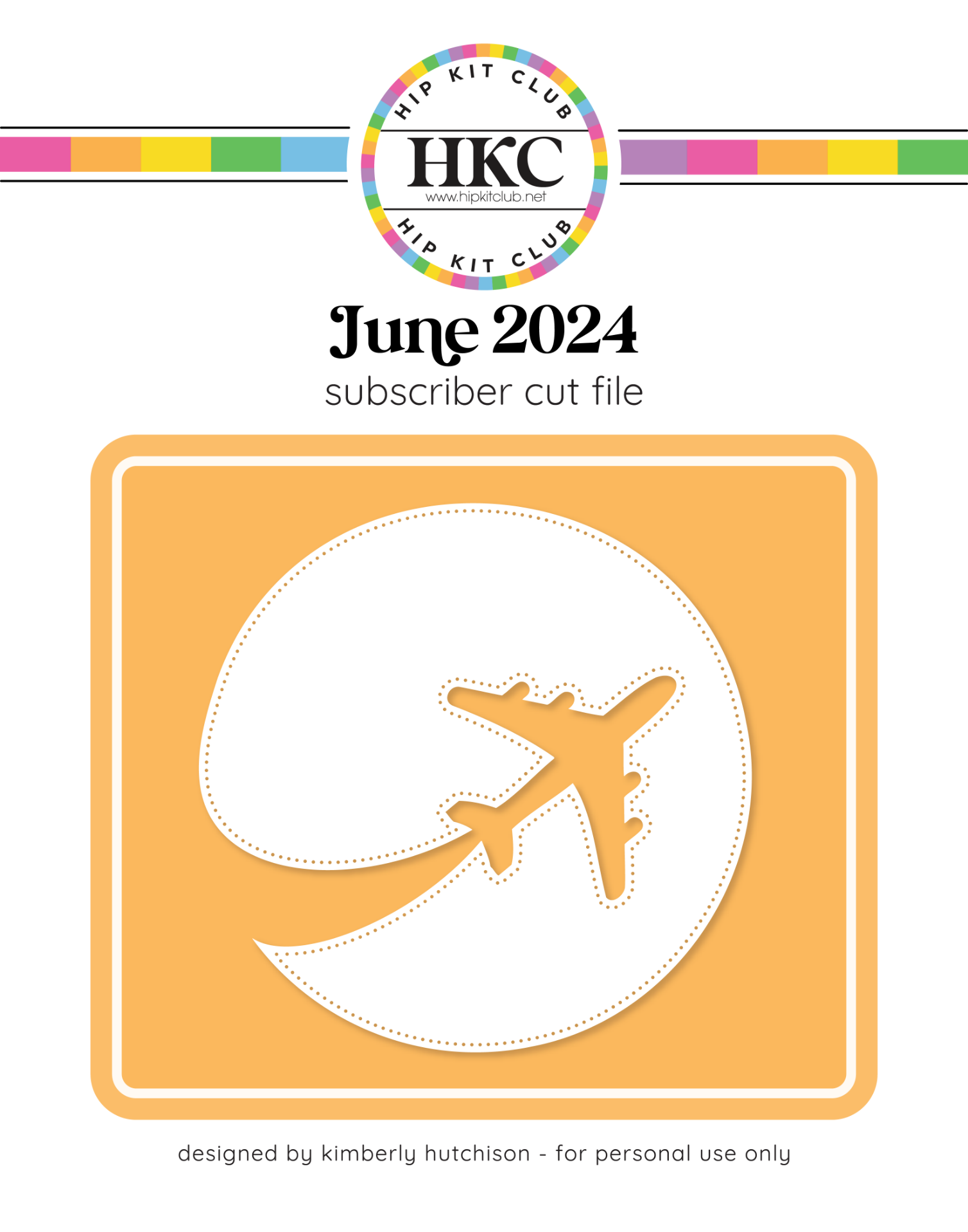 June 2024 Stitched Airplane Cut File