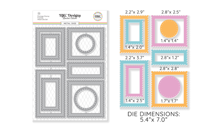 July 2025 Postage Stamp Frames Metal Die Set