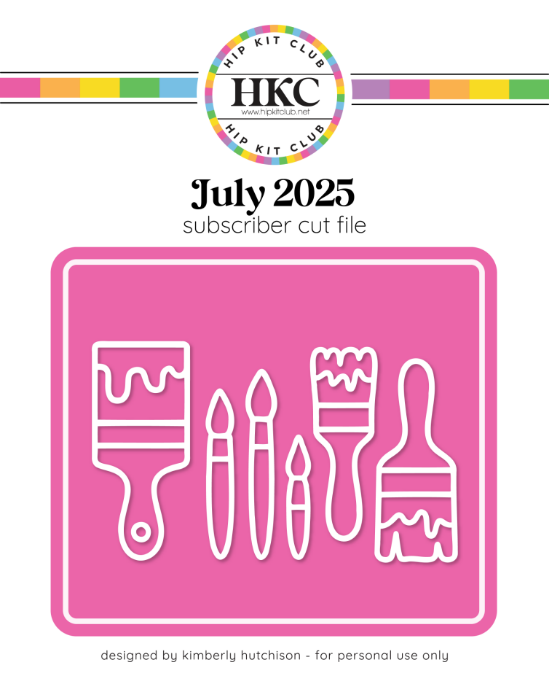 Picture of July 2025 Paint Brushes Cut FIle