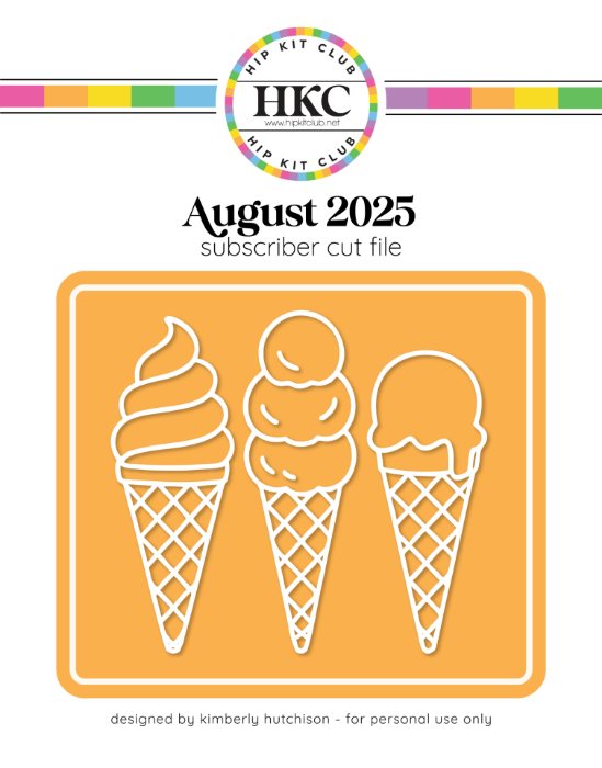 Picture of August 2025 Ice Cream Cones Cut FIle